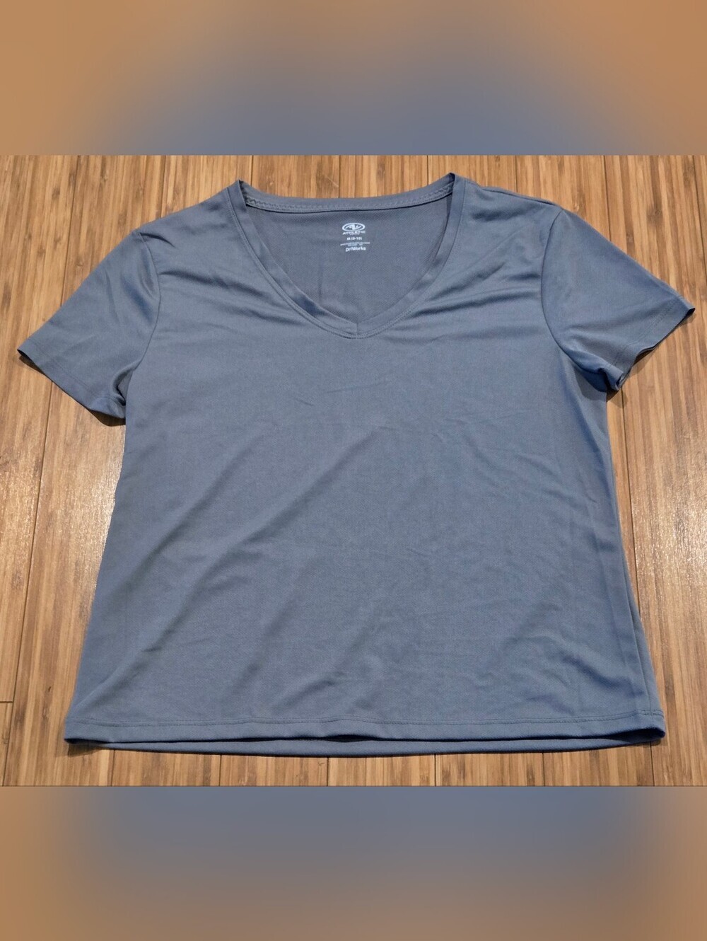 Athletic Works Basics V-Neck Short Sleeve Top - Slate Blue